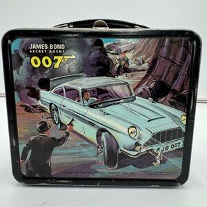 RARE VINTAGE 1966 JAMES BOND 007 LUNCHBOX ONLY NO THERMOS